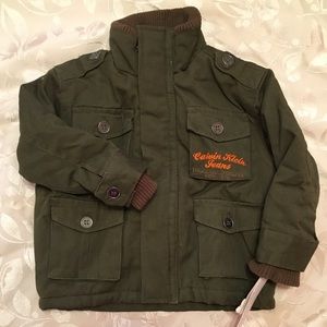 Infant Calvin Klein Jeans Jacket, 18M Green/Brown